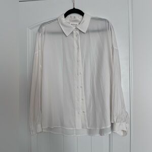 NWT Prologue oversized white blouse